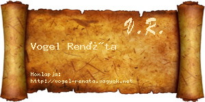 Vogel Renáta névjegykártya